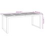 Juego de comedor de jardín 9 pzas madera maciza acacia y metal de , Conjuntos de jardín - Ref: Foro24-3155405, Precio: 951,86...