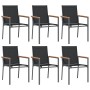 Sillas de jardín 6 uds textilene y acero negro 55x61,5x90 cm de , Sillas de jardín - Ref: Foro24-3187086, Precio: 277,38 €, D...