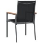 Sillas de jardín 6 uds textilene y acero negro 55x61,5x90 cm de , Sillas de jardín - Ref: Foro24-3187086, Precio: 277,38 €, D...