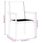 Sillas de jardín 6 uds textilene y acero negro 55x61,5x90 cm de , Sillas de jardín - Ref: Foro24-3187086, Precio: 277,38 €, D...
