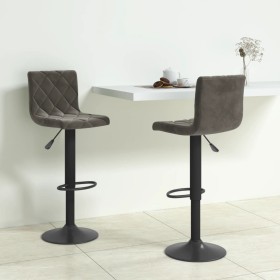 Taburetes de cocina 2 unidades terciopelo gris oscuro de , Taburetes de cocina - Ref: Foro24-333732, Precio: 130,10 €, Descue...