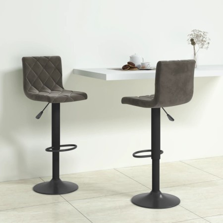 Taburetes de cocina 2 unidades terciopelo gris oscuro de , Taburetes de cocina - Ref: Foro24-333732, Precio: 130,10 €, Descue...