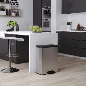 Curver Papelera de pedal Deco plateado 65 L de , Cubos de la basura y papeleras - Ref: Foro24-442066, Precio: 83,76 €, Descue...