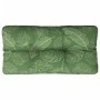 Cojín para palés tela estampado de hojas 80x40x12 cm de , Cojines para sillas y sofás - Ref: Foro24-360620, Precio: 29,11 €, ...