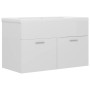 Mueble con lavabo madera de ingeniería blanco brillante de vidaXL, Tocadores de baño - Ref: Foro24-3070835, Precio: 188,26 €,...