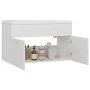 Mueble con lavabo madera de ingeniería blanco brillante de vidaXL, Tocadores de baño - Ref: Foro24-3070835, Precio: 183,63 €,...