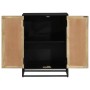 Aparador con 2 puertas hierro y madera maciza mango 55x35x75 cm de , Aparadores - Ref: Foro24-353888, Precio: 240,57 €, Descu...