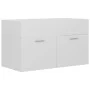 Mueble con lavabo madera de ingeniería blanco brillante de vidaXL, Tocadores de baño - Ref: Foro24-3070835, Precio: 183,63 €,...