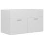 Mueble con lavabo madera de ingeniería blanco brillante de vidaXL, Tocadores de baño - Ref: Foro24-3070835, Precio: 188,26 €,...