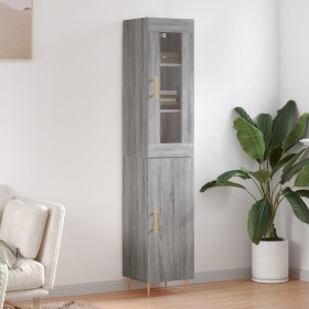 Aparador alto madera contrachapada gris Sonoma 34,5x34x180 cm de , Aparadores - Ref: Foro24-3199167, Precio: 94,45 €, Descuen...