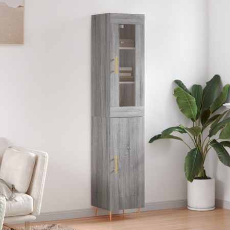 Aparador alto madera contrachapada gris Sonoma 34,5x34x180 cm de , Aparadores - Ref: Foro24-3199167, Precio: 94,45 €, Descuen...