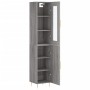 Aparador alto madera contrachapada gris Sonoma 34,5x34x180 cm de , Aparadores - Ref: Foro24-3199167, Precio: 94,45 €, Descuen...