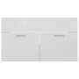 Mueble con lavabo madera de ingeniería blanco brillante de vidaXL, Tocadores de baño - Ref: Foro24-3070835, Precio: 183,63 €,...