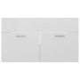 Mueble con lavabo madera de ingeniería blanco brillante de vidaXL, Tocadores de baño - Ref: Foro24-3070835, Precio: 188,26 €,...