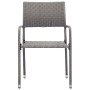 Juego de comedor para jardín 5 piezas ratán sintético gris de , Conjuntos de jardín - Ref: Foro24-3156754, Precio: 223,68 €, ...