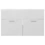 Mueble con lavabo madera de ingeniería blanco brillante de vidaXL, Tocadores de baño - Ref: Foro24-3070835, Precio: 183,63 €,...