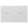 Mueble con lavabo madera de ingeniería blanco brillante de vidaXL, Tocadores de baño - Ref: Foro24-3070835, Precio: 188,26 €,...
