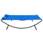 Tumbona de exterior de tela azul de , Camas para exteriores - Ref: Foro24-313531, Precio: 97,50 €, Descuento: %
