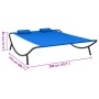 Tumbona de exterior de tela azul de , Camas para exteriores - Ref: Foro24-313531, Precio: 97,50 €, Descuento: %