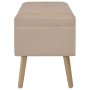 Banco con compartimento de terciopelo beige 80 cm de , Bancos para recibidores y almacenamiento - Ref: Foro24-329933, Precio:...