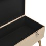 Banco con compartimento de terciopelo beige 80 cm de , Bancos para recibidores y almacenamiento - Ref: Foro24-329933, Precio:...