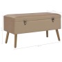 Banco con compartimento de terciopelo beige 80 cm de , Bancos para recibidores y almacenamiento - Ref: Foro24-329933, Precio:...