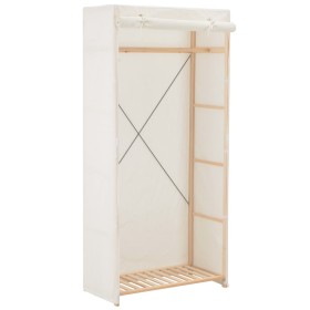 Armario de tela blanco 79x40x170 cm de , Armarios roperos - Ref: Foro24-248192, Precio: 91,33 €, Descuento: %