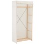 Armario de tela blanco 79x40x170 cm de , Armarios roperos - Ref: Foro24-248192, Precio: 91,33 €, Descuento: %