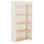 Armario de tela blanco 79x40x170 cm de , Armarios roperos - Ref: Foro24-248190, Precio: 111,03 €, Descuento: %