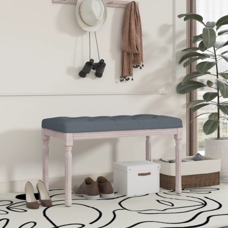 Banco de terciopelo gris oscuro 80x40x49 cm de , Bancos - Ref: Foro24-344447, Precio: 68,67 €, Descuento: %