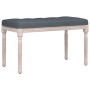 Banco de terciopelo gris oscuro 80x40x49 cm de , Bancos - Ref: Foro24-344447, Precio: 68,67 €, Descuento: %