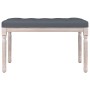 Banco de terciopelo gris oscuro 80x40x49 cm de , Bancos - Ref: Foro24-344447, Precio: 68,67 €, Descuento: %