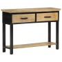 Mesa consola madera maciza de mango rugosa 110x30x75 cm de , Mesas auxiliares - Ref: Foro24-351618, Precio: 226,98 €, Descuen...