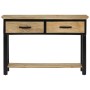 Mesa consola madera maciza de mango rugosa 110x30x75 cm de , Mesas auxiliares - Ref: Foro24-351618, Precio: 226,98 €, Descuen...