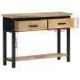 Mesa consola madera maciza de mango rugosa 110x30x75 cm de , Mesas auxiliares - Ref: Foro24-351618, Precio: 226,98 €, Descuen...