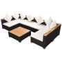 Muebles de jardín y cojines 7 piezas ratán sintético negro de , Conjuntos de jardín - Ref: Foro24-42751, Precio: 852,26 €, De...