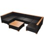 Muebles de jardín y cojines 7 piezas ratán sintético negro de , Conjuntos de jardín - Ref: Foro24-42751, Precio: 852,26 €, De...
