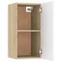 Mueble de TV 2 uds contrachapada blanco y roble 30,5x30x60 cm de , Muebles TV - Ref: Foro24-803337, Precio: 73,54 €, Descuent...
