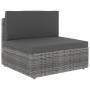 Sofá seccional de 2 plazas de ratán sintético gris de , Sofás modulares de exterior - Ref: Foro24-49523, Precio: 180,99 €, De...
