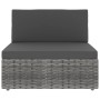 Sofá seccional de 2 plazas de ratán sintético gris de , Sofás modulares de exterior - Ref: Foro24-49523, Precio: 180,99 €, De...