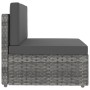 Sofá seccional de 2 plazas de ratán sintético gris de , Sofás modulares de exterior - Ref: Foro24-49523, Precio: 180,99 €, De...