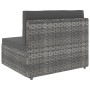 Sofá seccional de 2 plazas de ratán sintético gris de , Sofás modulares de exterior - Ref: Foro24-49523, Precio: 180,99 €, De...
