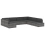 Sofá seccional de 2 plazas de ratán sintético gris de , Sofás modulares de exterior - Ref: Foro24-49523, Precio: 180,99 €, De...