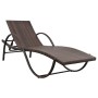 Tumbona de jardín con cojín ratán sintético marrón de , Tumbonas - Ref: Foro24-42883, Precio: 116,26 €, Descuento: %