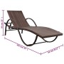 Tumbona de jardín con cojín ratán sintético marrón de , Tumbonas - Ref: Foro24-42883, Precio: 116,26 €, Descuento: %
