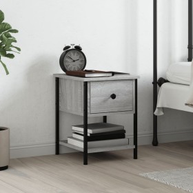Mesita de noche madera de ingeniería gris Sonoma 34x35,5x45 cm de , Mesitas de noche - Ref: Foro24-825859, Precio: 41,47 €, D...