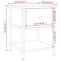 Mesita de noche madera de ingeniería gris Sonoma 34x35,5x45 cm de , Mesitas de noche - Ref: Foro24-825859, Precio: 41,47 €, D...