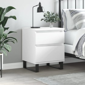 Mesita de noche madera contrachapada blanco 40x35x50 cm de , Mesitas de noche - Ref: Foro24-830684, Precio: 58,20 €, Descuent...