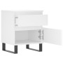 Mesita de noche madera contrachapada blanco 40x35x50 cm de , Mesitas de noche - Ref: Foro24-830684, Precio: 58,20 €, Descuent...