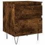 Mesita de noche madera de ingeniería roble ahumado 40x35x50 cm de , Mesitas de noche - Ref: Foro24-830678, Precio: 39,58 €, D...